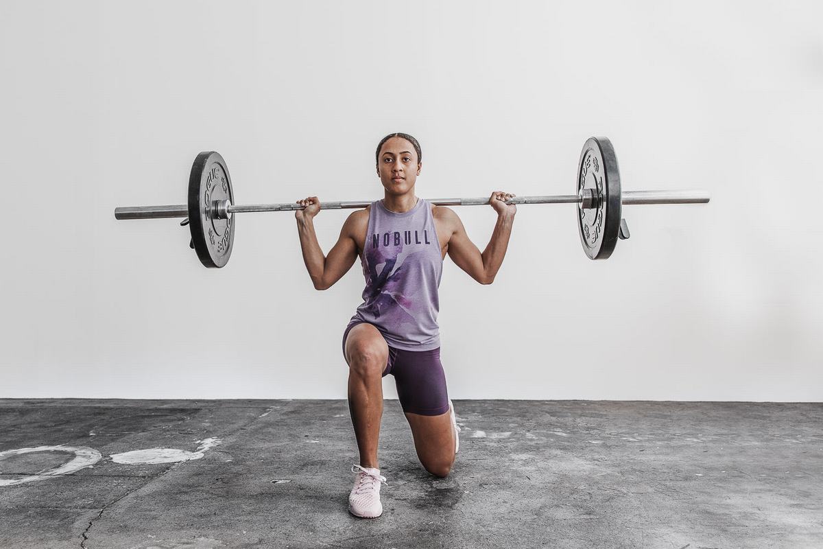 Nobull High-Neck Women's Tank Tops Lavender | Australia (ZI5482)